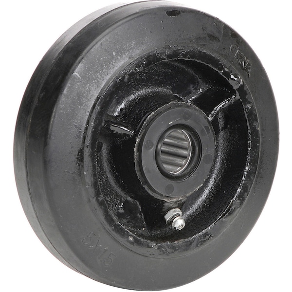Casters, Wheels & Industrial Handling 5 x 1-1/2 Mold-On Rubber Wheel, 3/4 Axle CW-515-MORRB